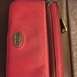 Fossil red wallet